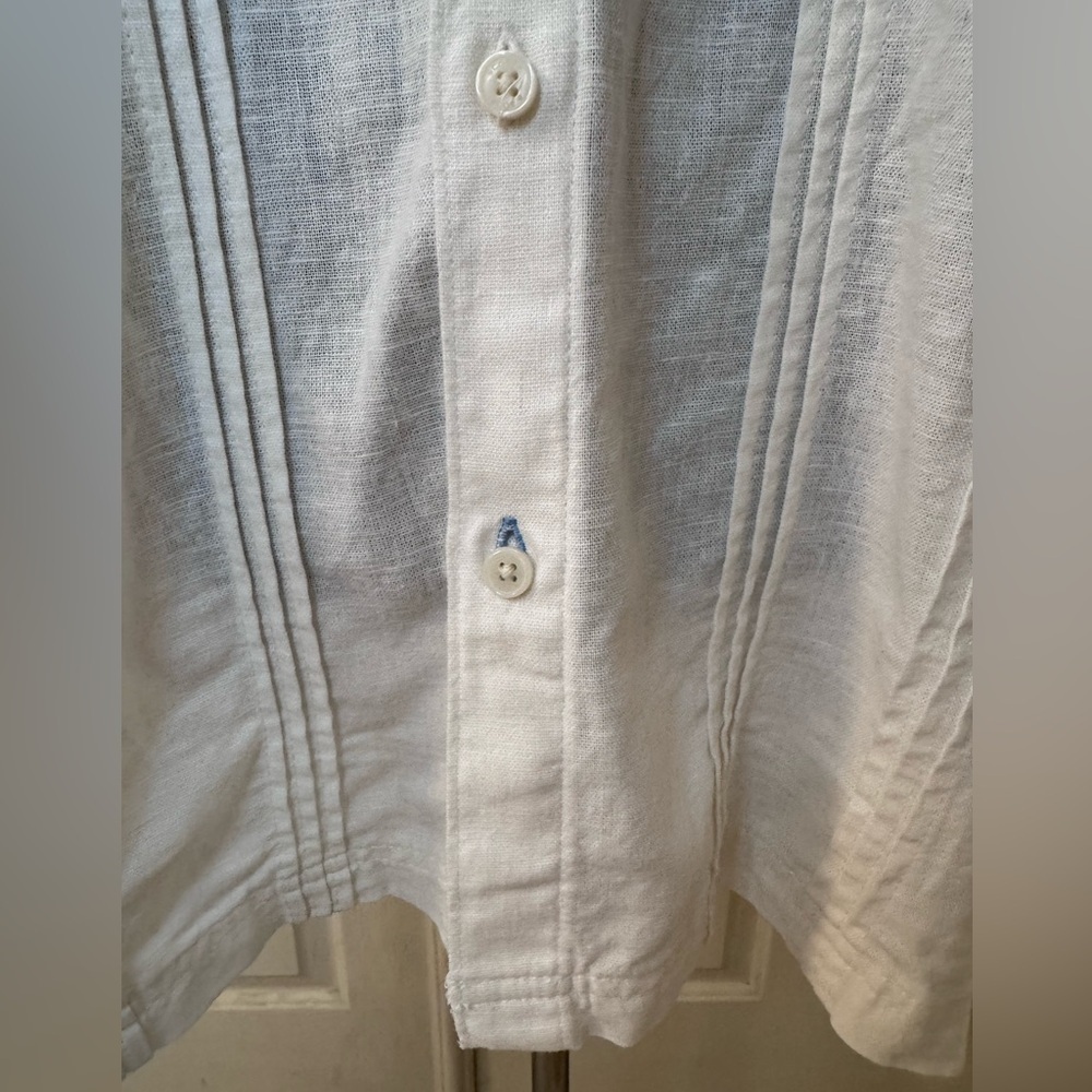 Scotch & Soda Shirt Linen Blend Sz XXL Short Sleeve Woven Off White Vacation - Picture 5 of 14